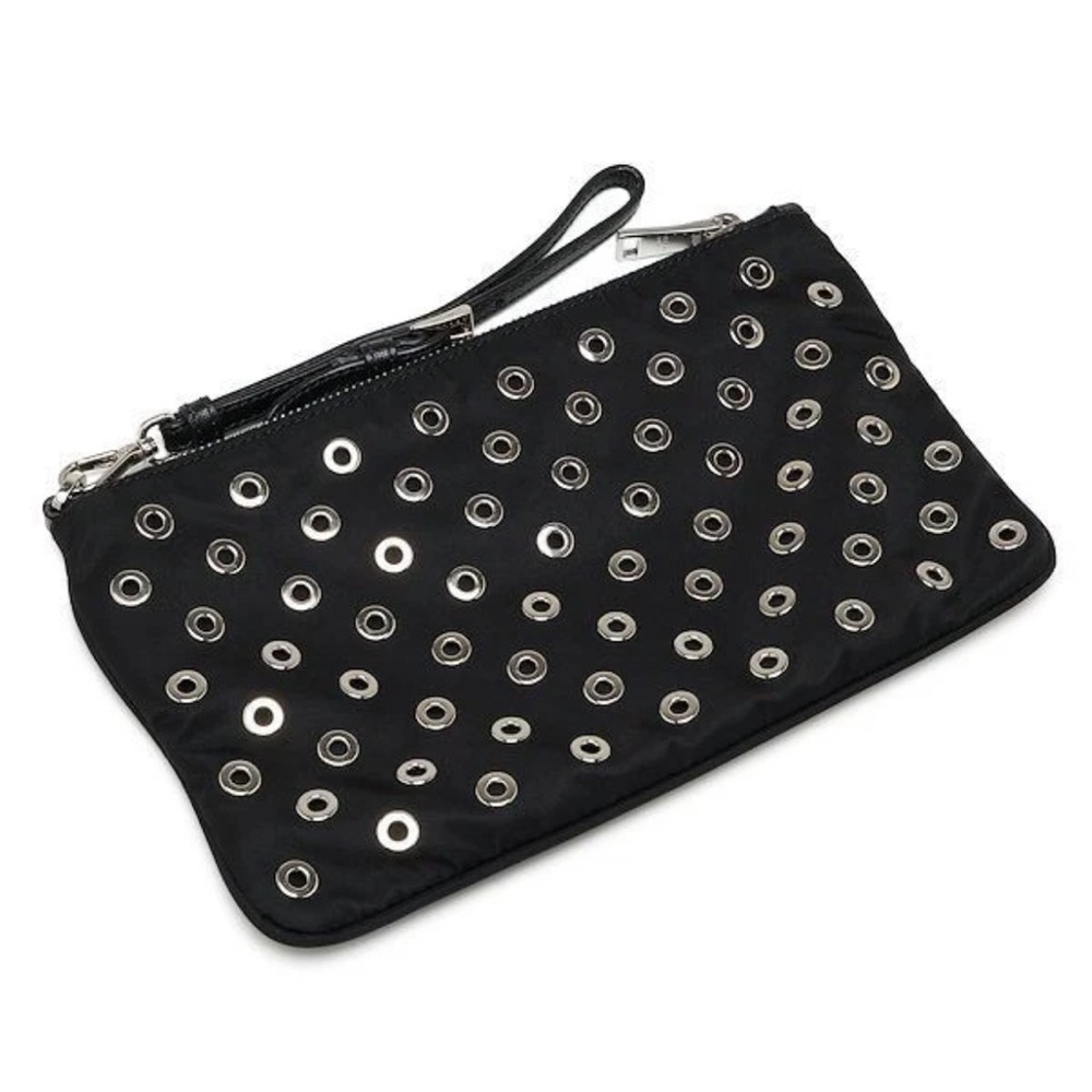 Prada Black Wristlet with Silver Eyelets - Picture 3 of 12
